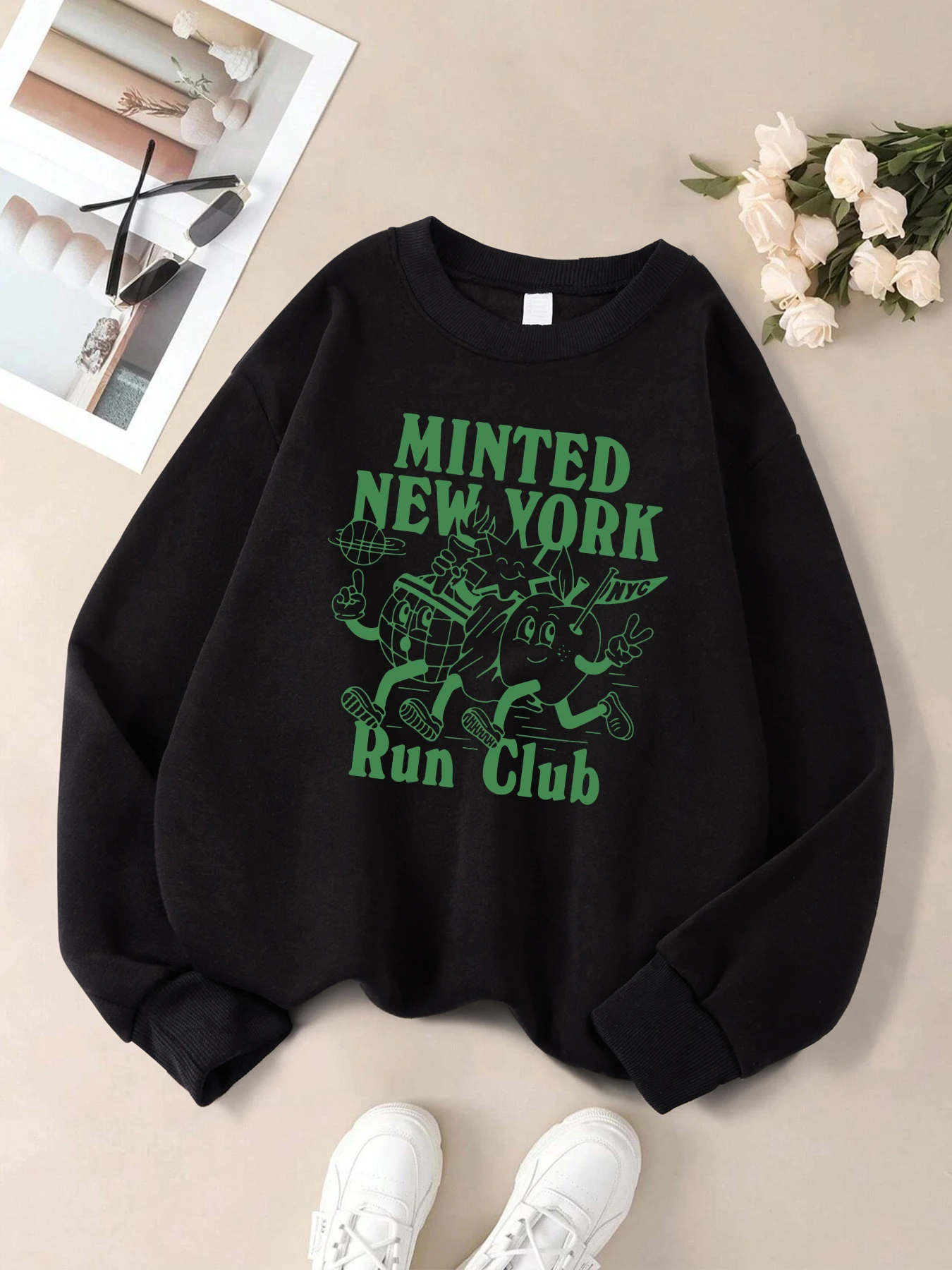 New York Run Club Printing Streetwear Women Multicolor Sport Sweatshirts Autumn Casual Sweatshirt Thicken Y2K Streetwears