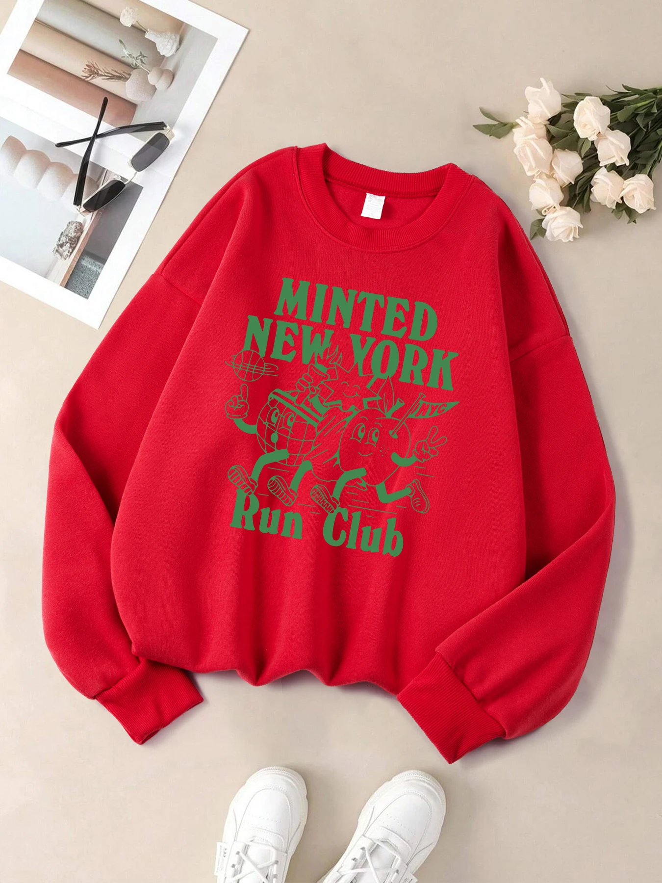 New York Run Club Printing Streetwear Women Multicolor Sport Sweatshirts Autumn Casual Sweatshirt Thicken Y2K Streetwears