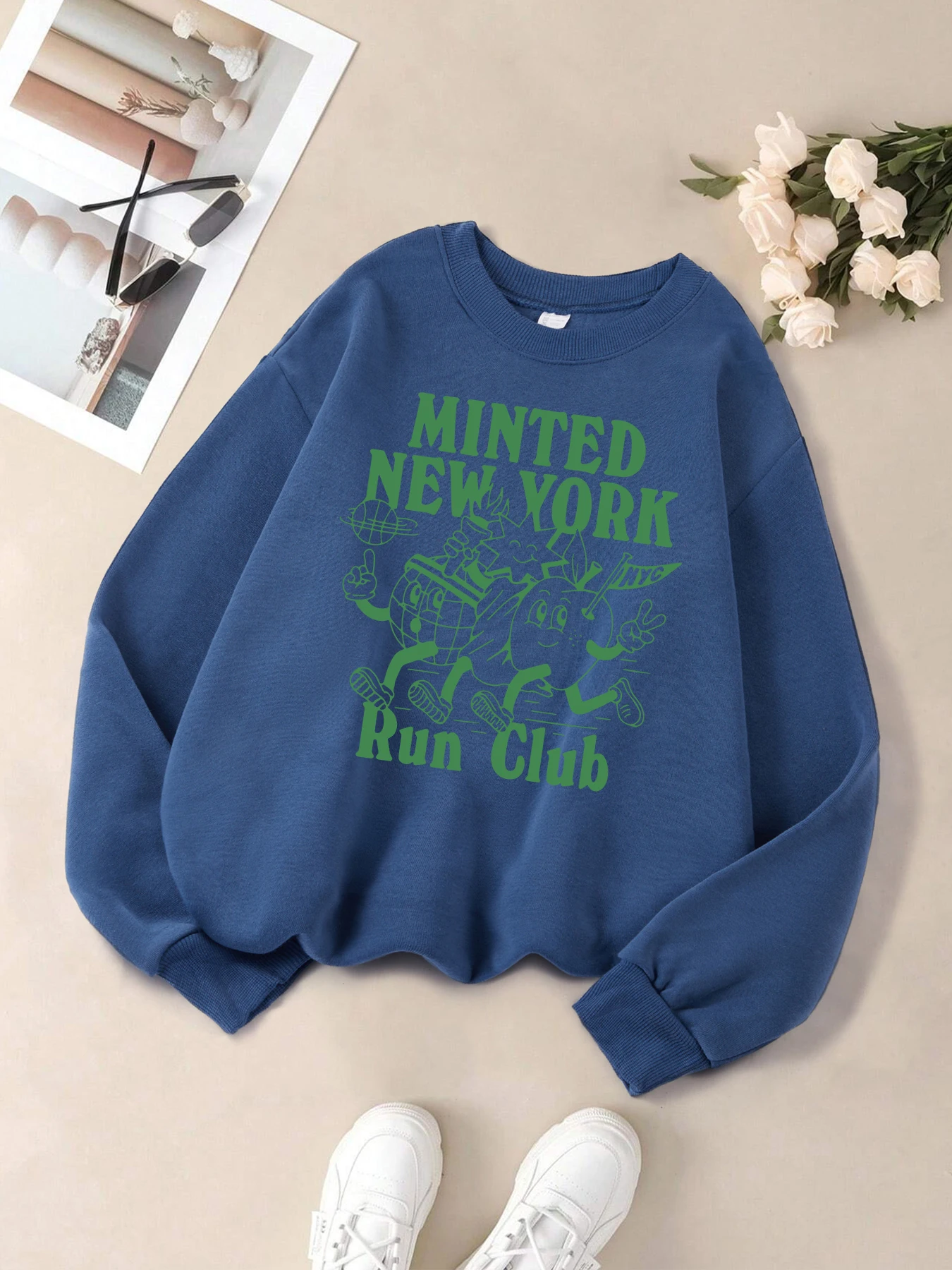 New York Run Club Printing Streetwear Women Multicolor Sport Sweatshirts Autumn Casual Sweatshirt Thicken Y2K Streetwears