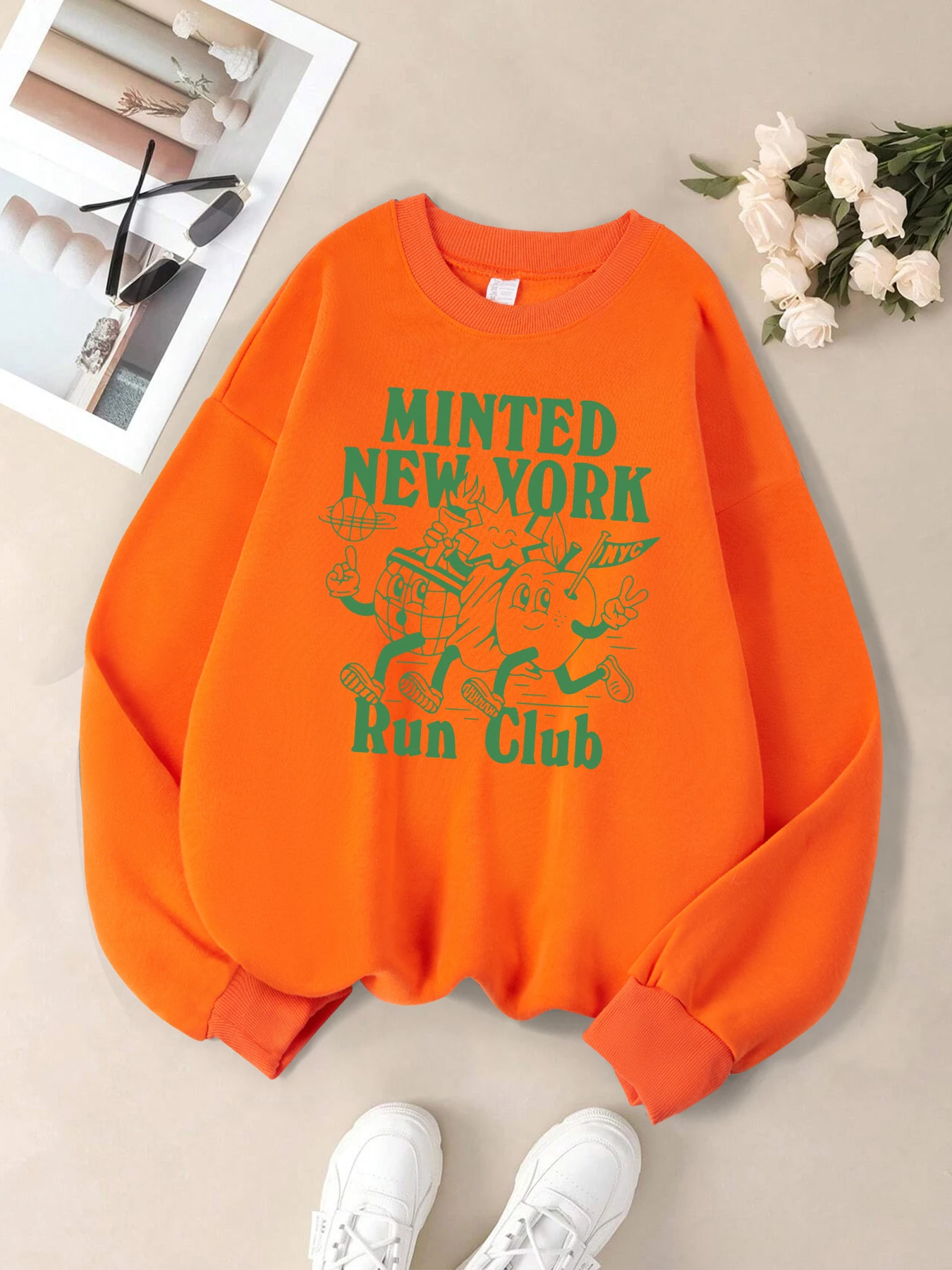 New York Run Club Printing Streetwear Women Multicolor Sport Sweatshirts Autumn Casual Sweatshirt Thicken Y2K Streetwears