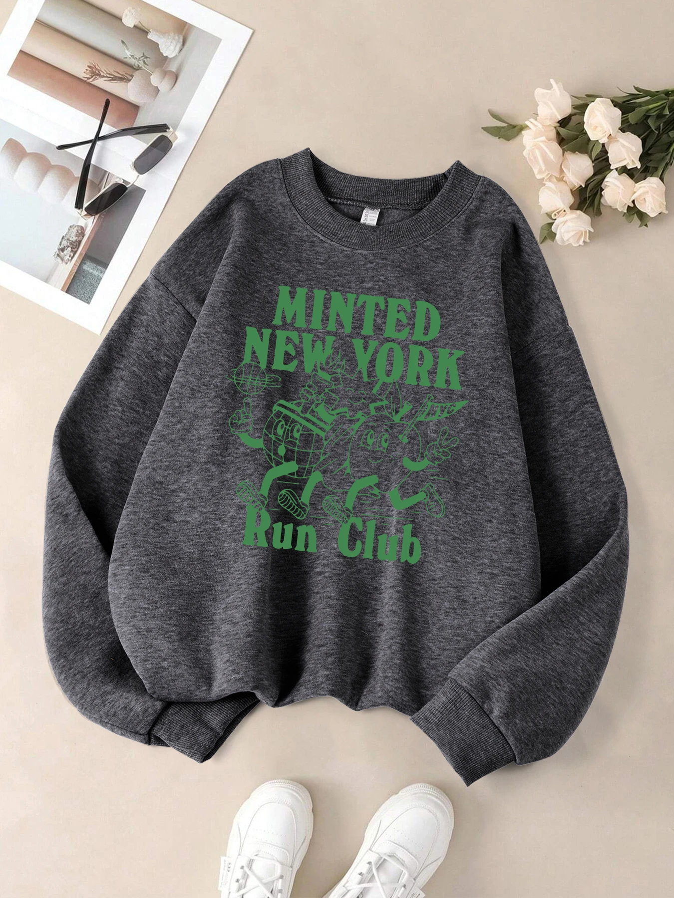 New York Run Club Printing Streetwear Women Multicolor Sport Sweatshirts Autumn Casual Sweatshirt Thicken Y2K Streetwears