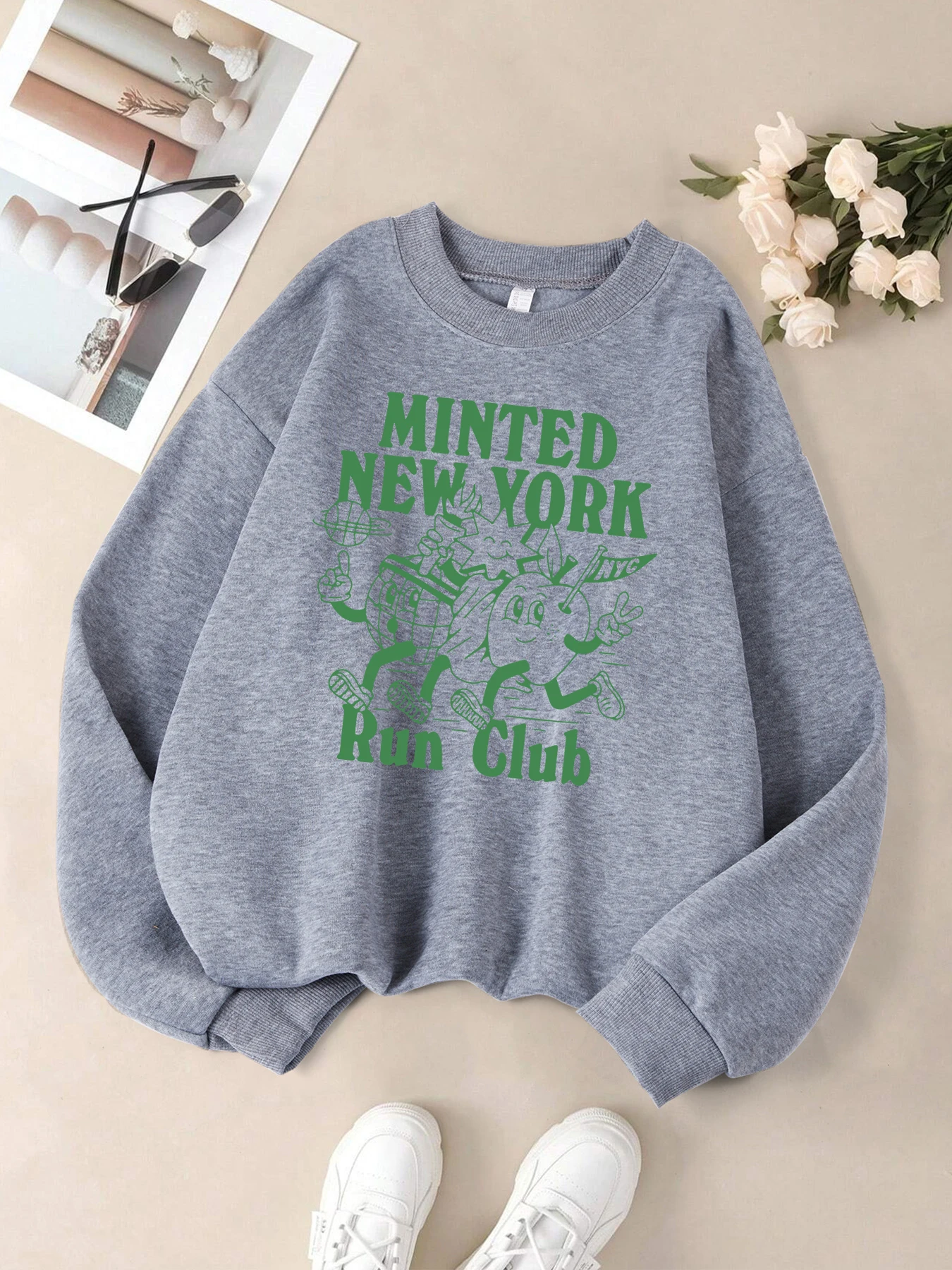 New York Run Club Printing Streetwear Women Multicolor Sport Sweatshirts Autumn Casual Sweatshirt Thicken Y2K Streetwears