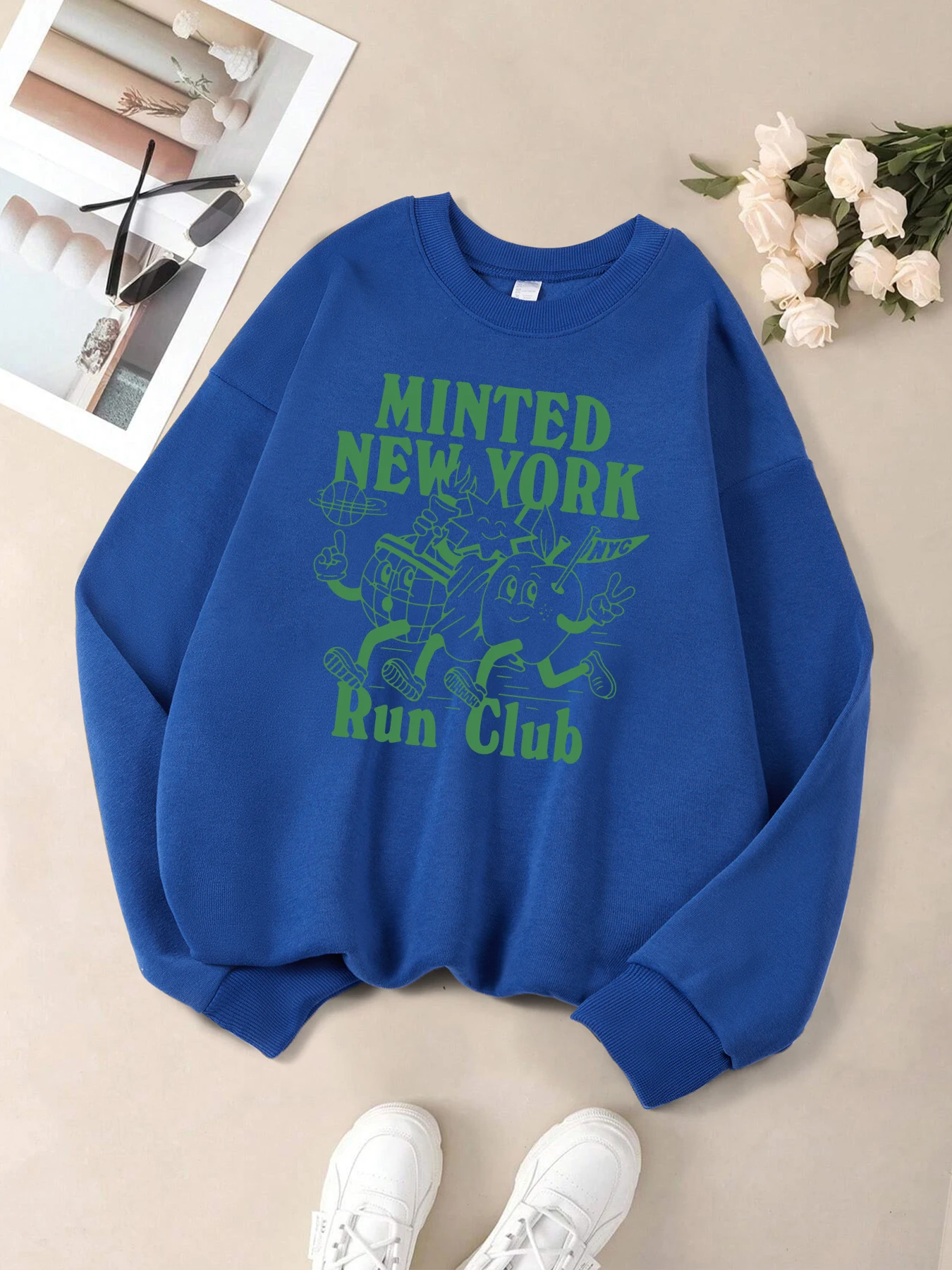 New York Run Club Printing Streetwear Women Multicolor Sport Sweatshirts Autumn Casual Sweatshirt Thicken Y2K Streetwears
