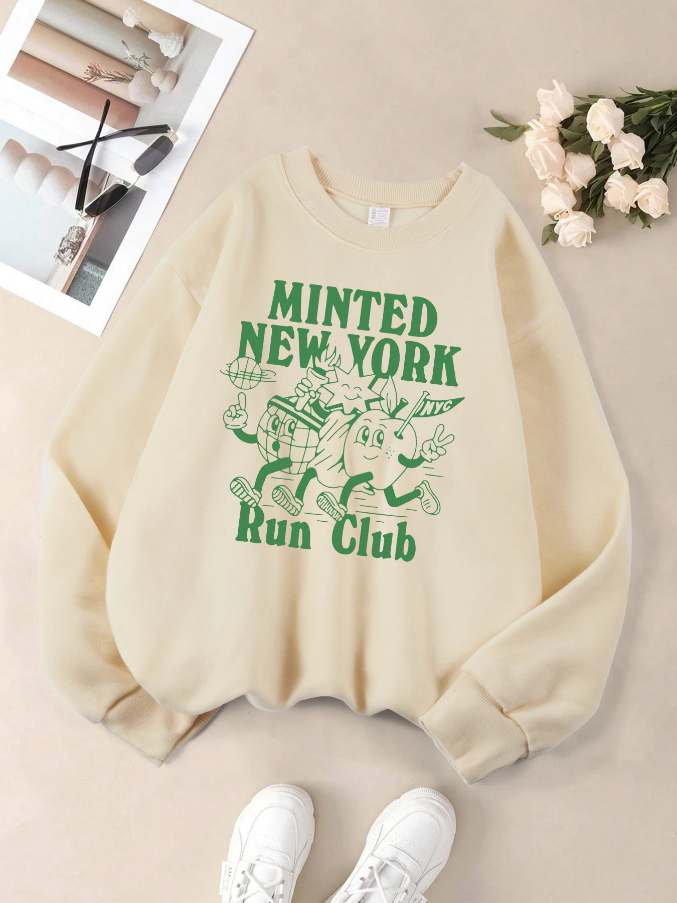 New York Run Club Printing Streetwear Women Multicolor Sport Sweatshirts Autumn Casual Sweatshirt Thicken Y2K Streetwears