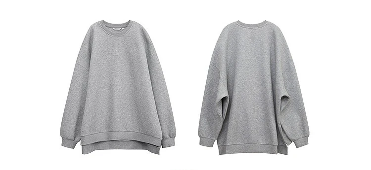 Amii Women's Sweatshirt 2026 Autumn New Round Neck Love Embroidery Pullover Sweatshirts Loose Drop Shoulder Sleeve Top 12641112