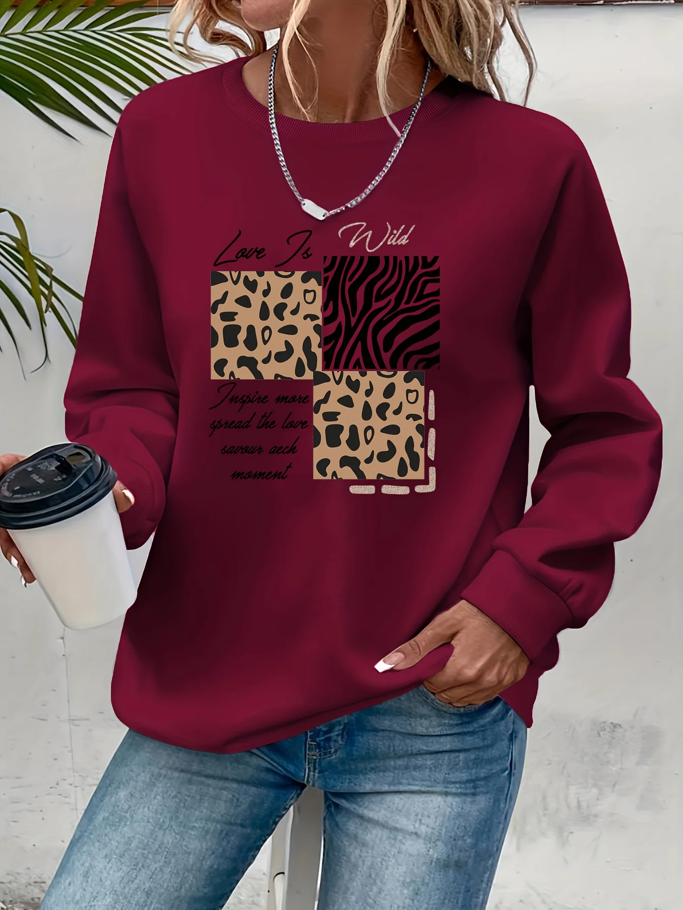 Women's Autumn and Winter Loose Casual Comfortable Merry Letter Pattern Printed Thick Long Sleeved Round Neck Hoodie Pullover