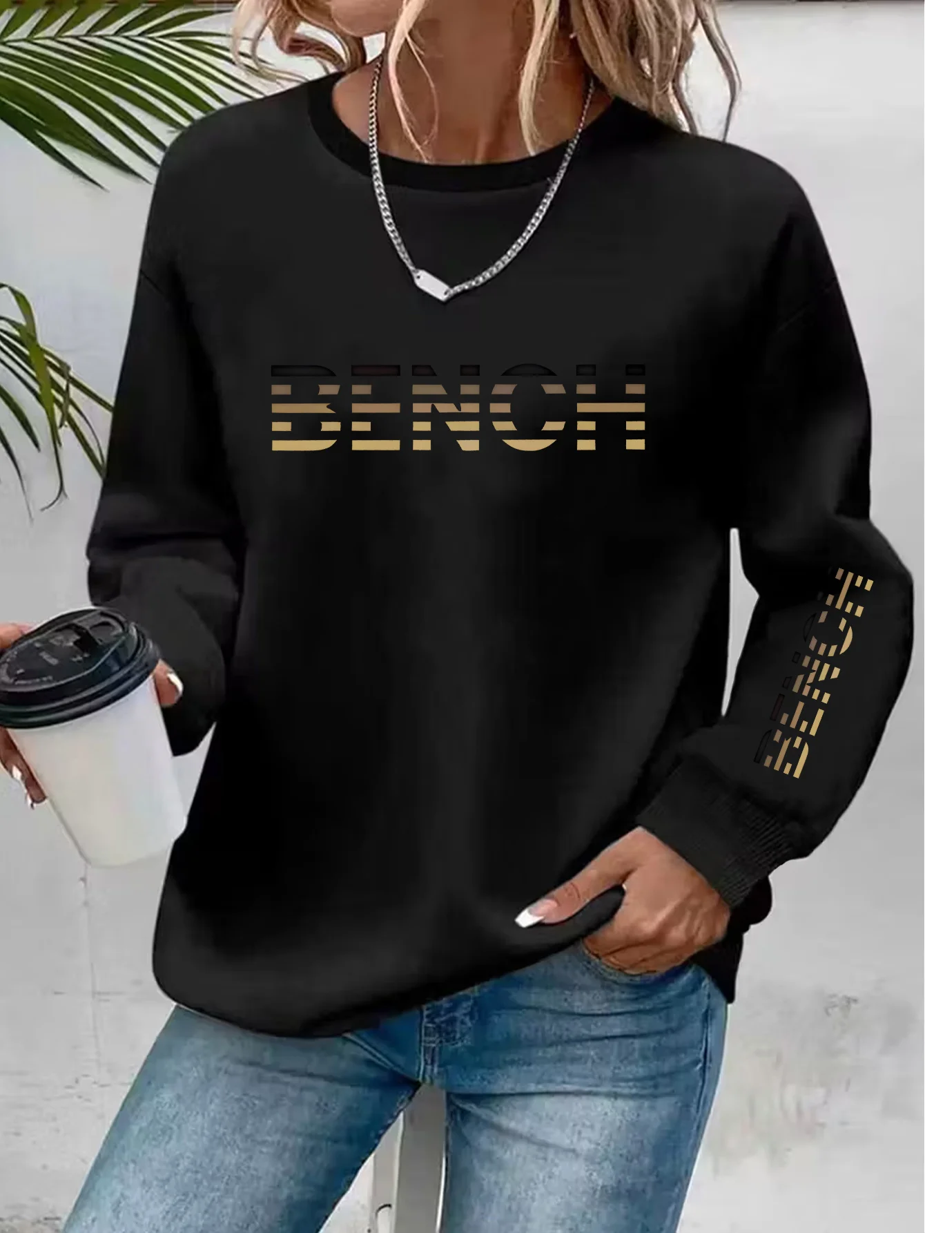 Women's Autumn and Winter Loose Casual Comfortable Merry Letter Pattern Printed Thick Long Sleeved Round Neck Hoodie Pullover