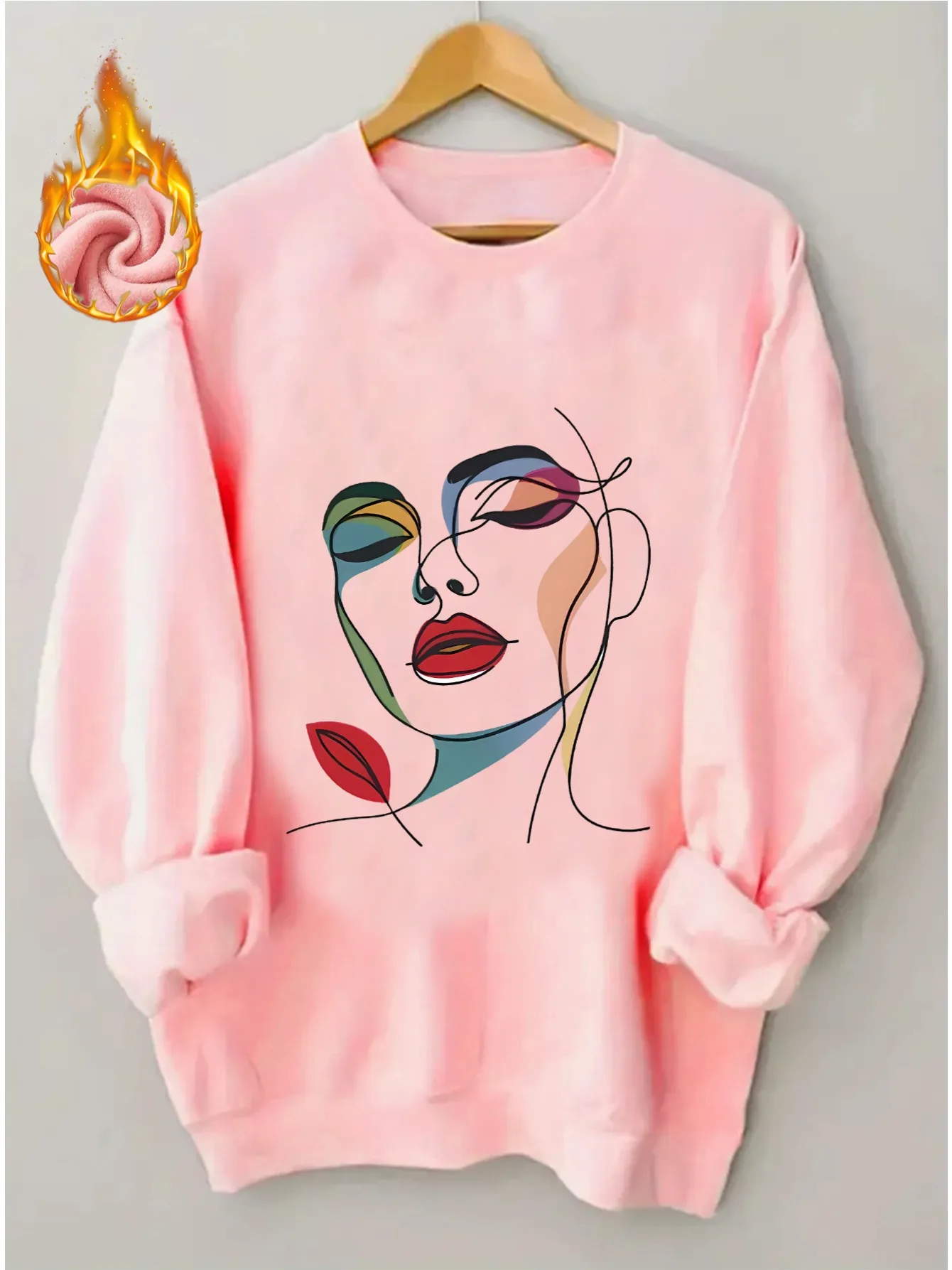 Women's Autumn and Winter Loose Casual Comfortable Merry Letter Pattern Printed Thick Long Sleeved Round Neck Hoodie Pullover