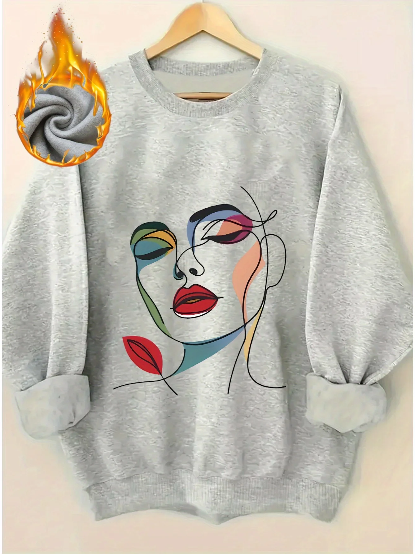 Women's Autumn and Winter Loose Casual Comfortable Merry Letter Pattern Printed Thick Long Sleeved Round Neck Hoodie Pullover