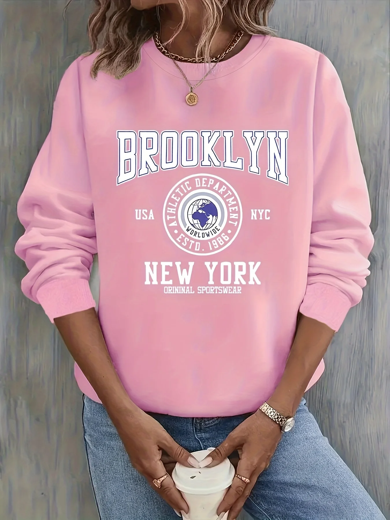 Women's Autumn and Winter Loose Casual Comfortable Merry Letter Pattern Printed Thick Long Sleeved Round Neck Hoodie Pullover