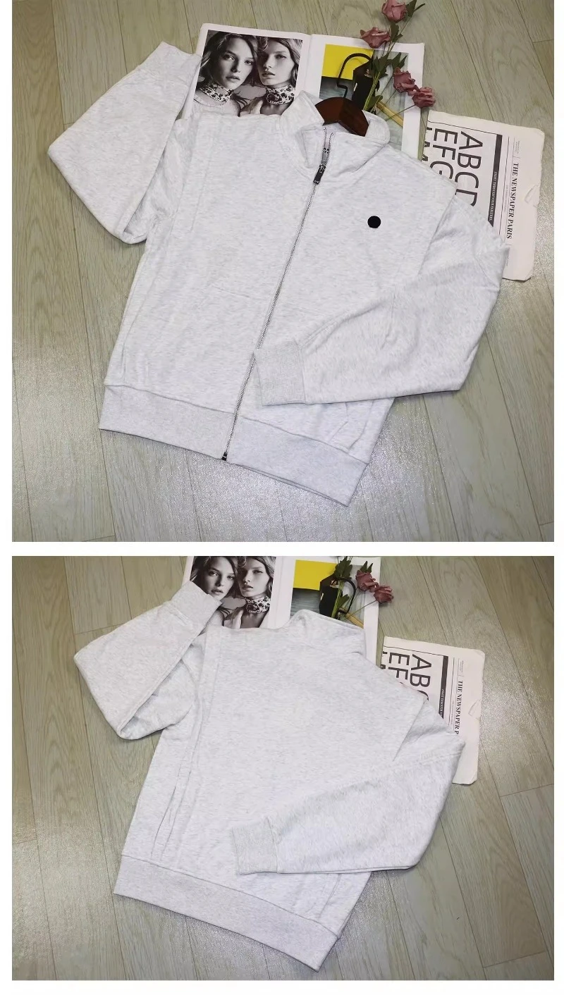 100% sweatshirts long Sleeve zipper autumn winter stand collar Sweatshirt women casual sweater female new