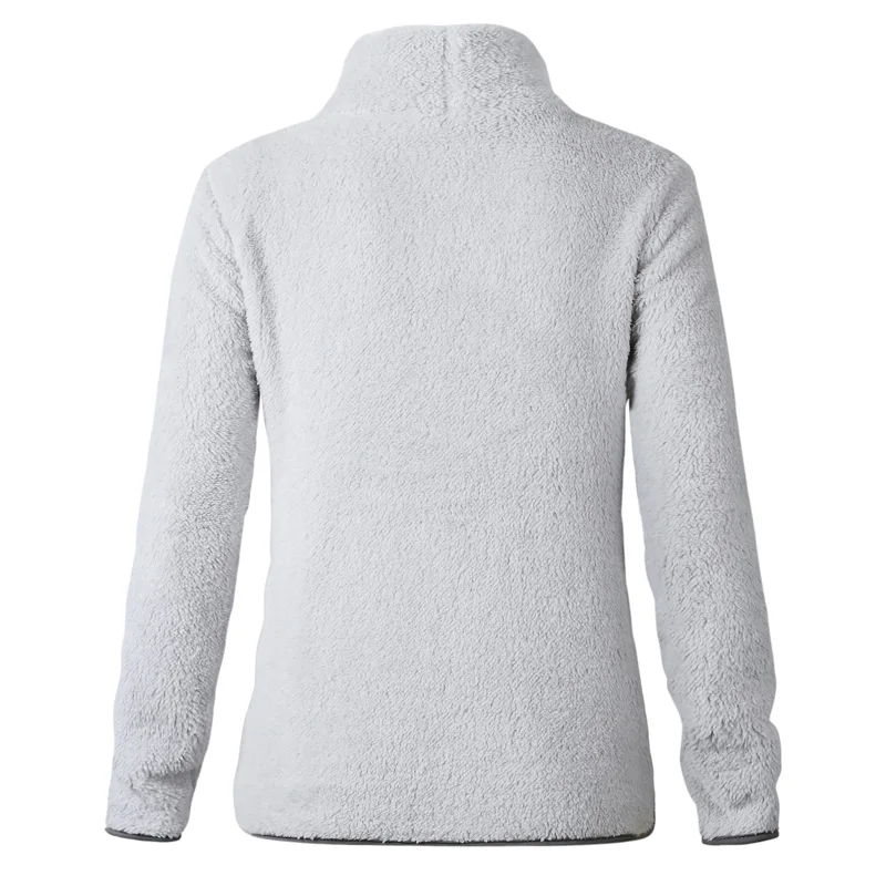 Women Sweatshirts Autumn Winter Top Long Sleeve Plush Warm Pullover Tunic Female Pink Ladies Clothing Zipper Streetwear