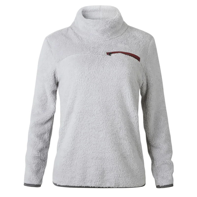 Women Sweatshirts Autumn Winter Top Long Sleeve Plush Warm Pullover Tunic Female Pink Ladies Clothing Zipper Streetwear