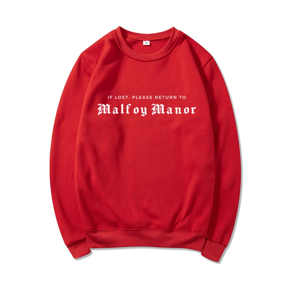 Malfoy Manor Book Sweatshirt Malfoy Sweatshirts Wizard School Hoodie Dark Academia Clothing Unisex Long Sleeve Pullovers Tops