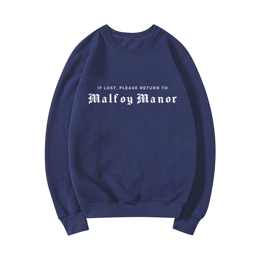 Malfoy Manor Book Sweatshirt Malfoy Sweatshirts Wizard School Hoodie Dark Academia Clothing Unisex Long Sleeve Pullovers Tops