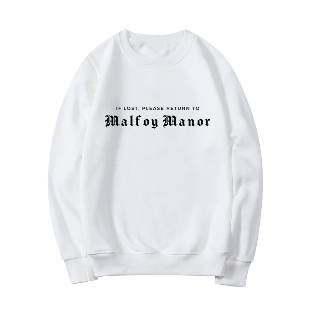 Malfoy Manor Book Sweatshirt Malfoy Sweatshirts Wizard School Hoodie Dark Academia Clothing Unisex Long Sleeve Pullovers Tops