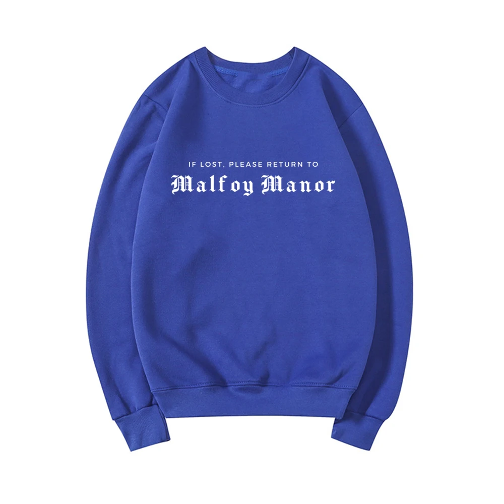 Malfoy Manor Book Sweatshirt Malfoy Sweatshirts Wizard School Hoodie Dark Academia Clothing Unisex Long Sleeve Pullovers Tops