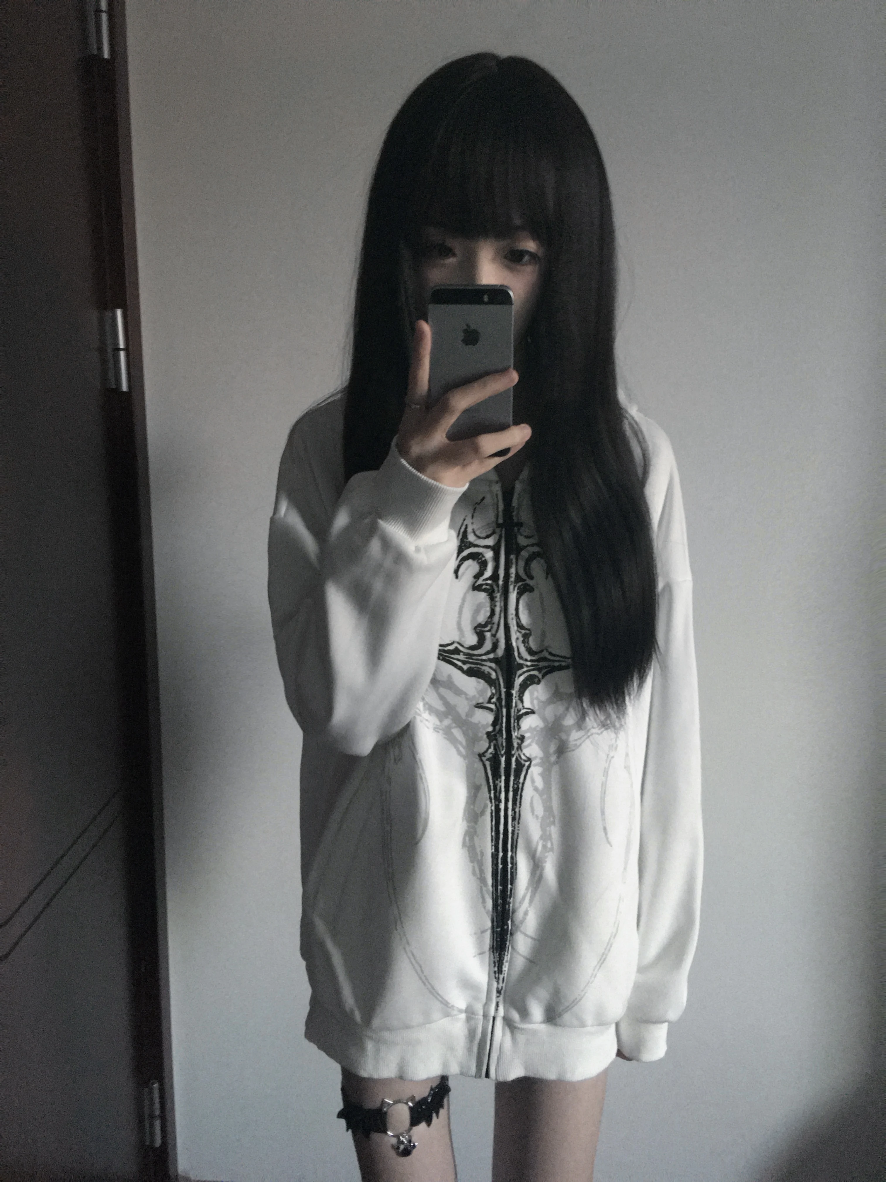 Y2K Subculture Gender Neutral Hoodie Jacket Spring Autumn 2025 Loose Fit Zip Up Thin Coat Harajuku Streetwear Gothic Outfit New