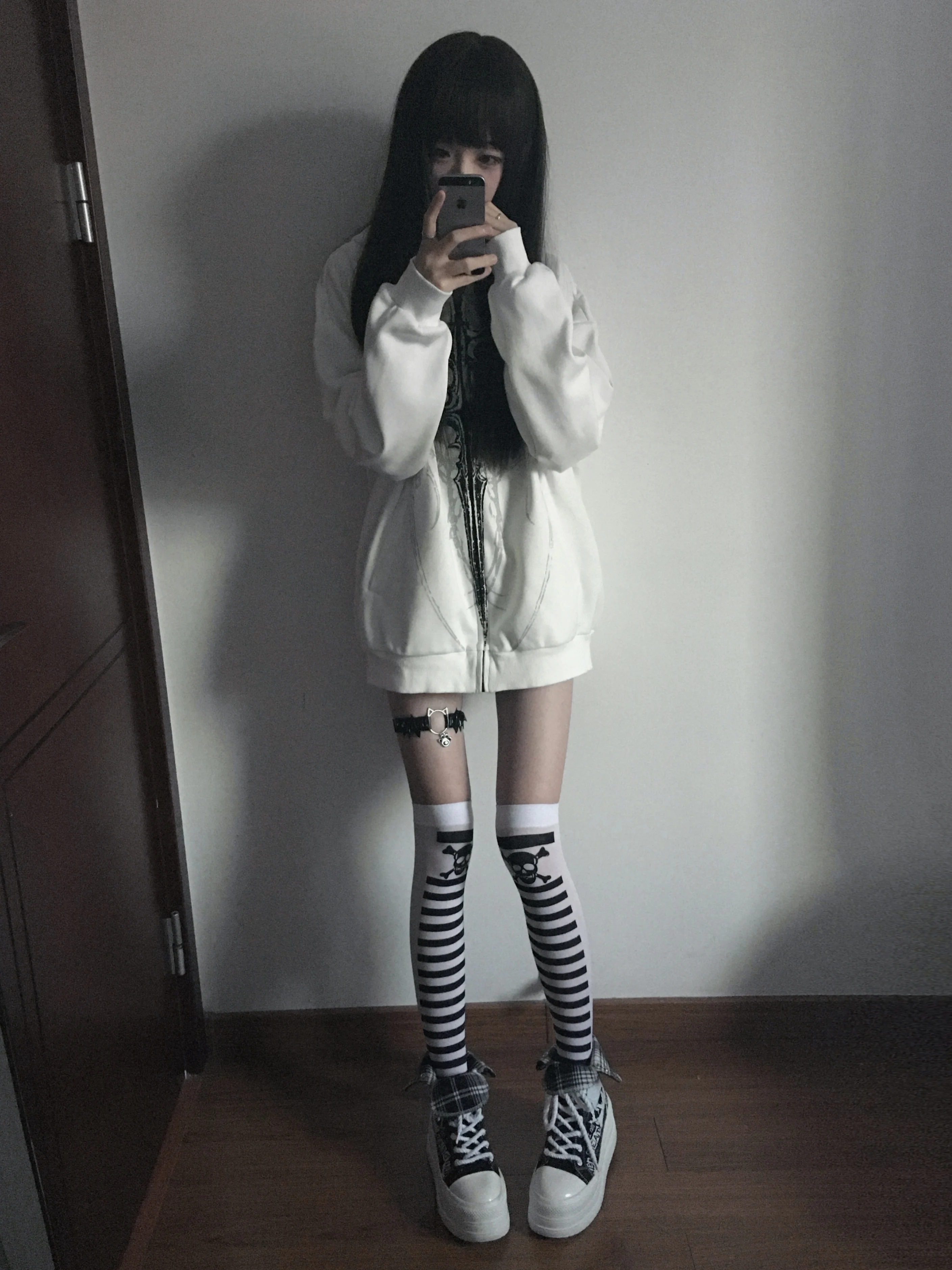 Y2K Subculture Gender Neutral Hoodie Jacket Spring Autumn 2025 Loose Fit Zip Up Thin Coat Harajuku Streetwear Gothic Outfit New