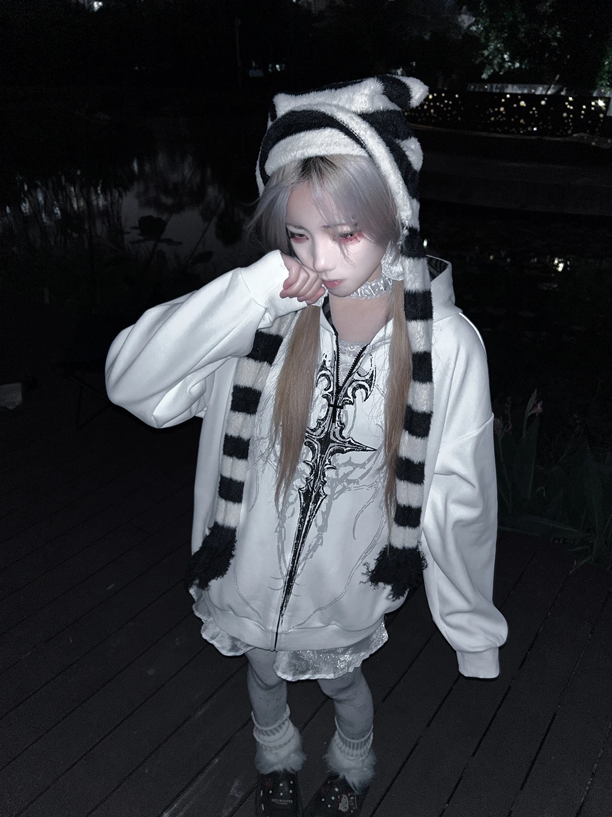 Y2K Subculture Gender Neutral Hoodie Jacket Spring Autumn 2025 Loose Fit Zip Up Thin Coat Harajuku Streetwear Gothic Outfit New