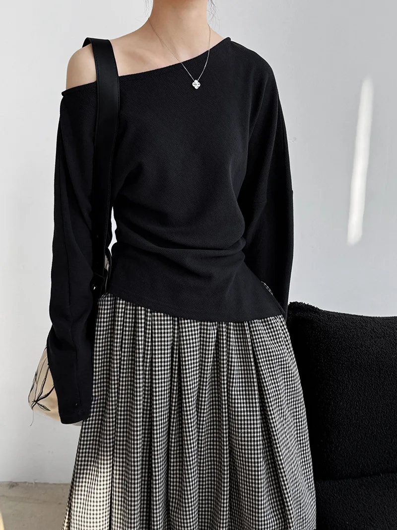 2026 Women Spring Sexy Off The Shoulder Cotton Hoodies Long Sleeve Casual Pullovers Clothes Women Tops Sweatershirt