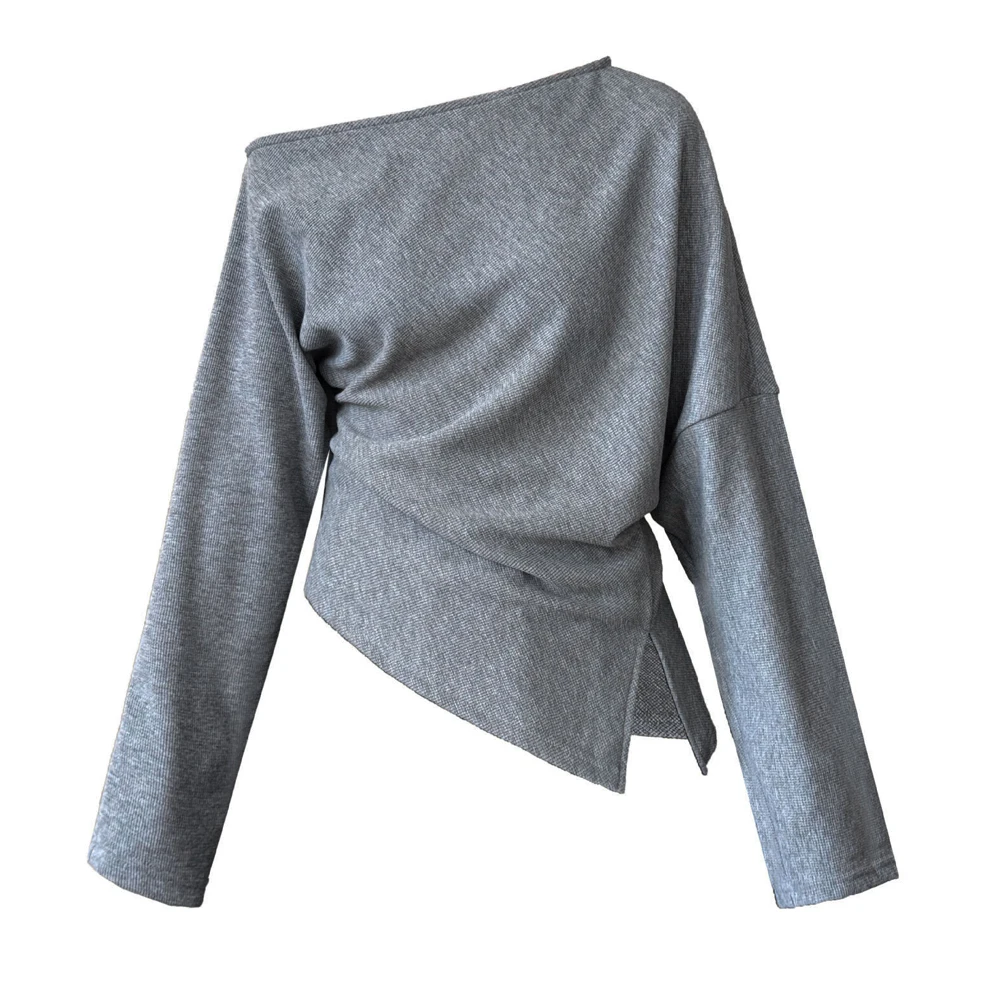 2026 Women Spring Sexy Off The Shoulder Cotton Hoodies Long Sleeve Casual Pullovers Clothes Women Tops Sweatershirt