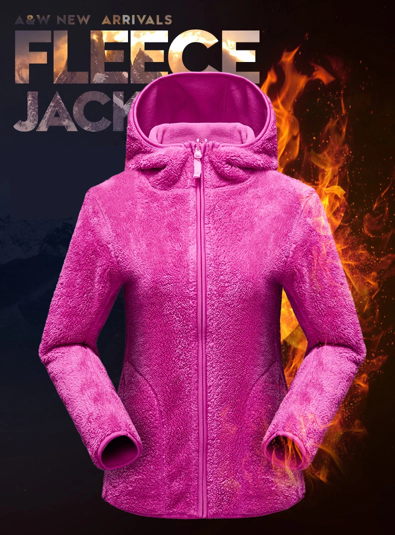 Women Pullover Sweatshirts Winter Unisex Reversible Hoodie Warm Polar/Coral Fleece Hooded Jacket Ladies Flannel Coat Hoody