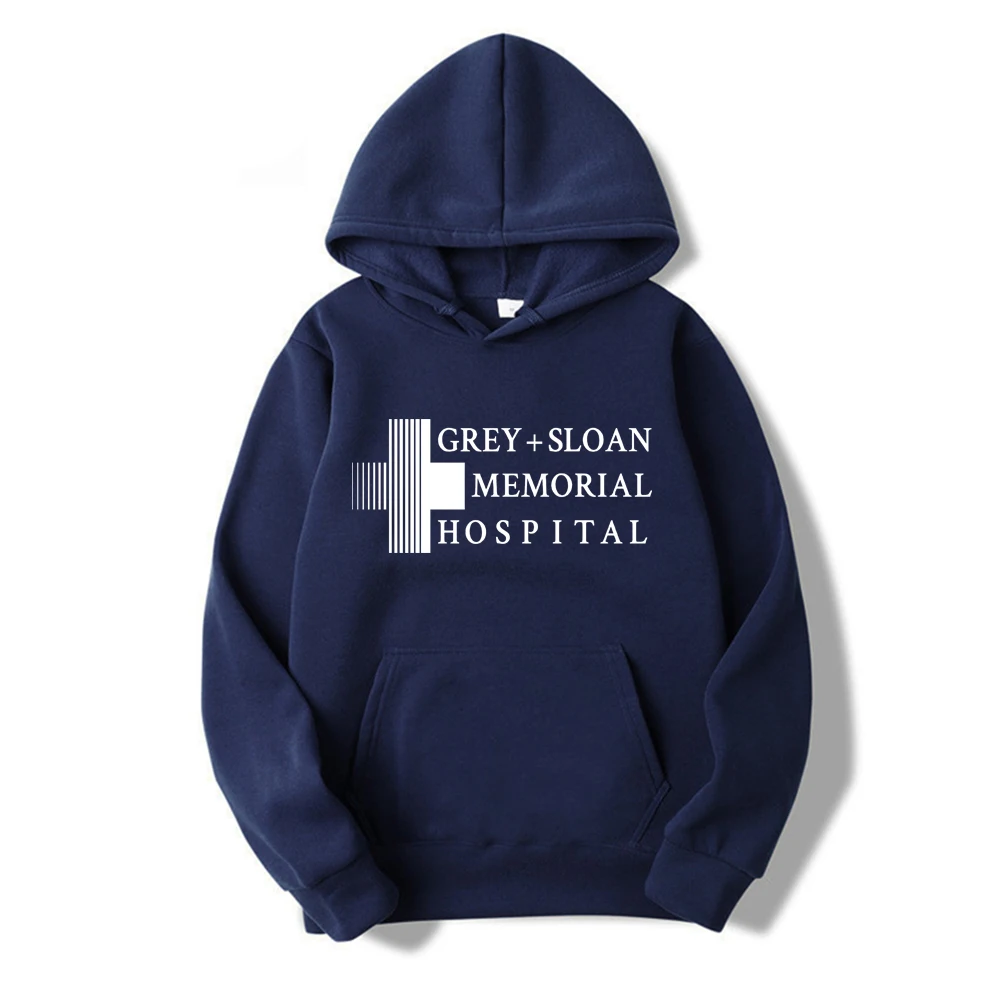 Grey's Anatomy Hoodie Grey Sloan Memorial Hospital Hoodies Unisex Long Sleeve Hooded Sweatshirt TV Show Pullover Casual Clothes