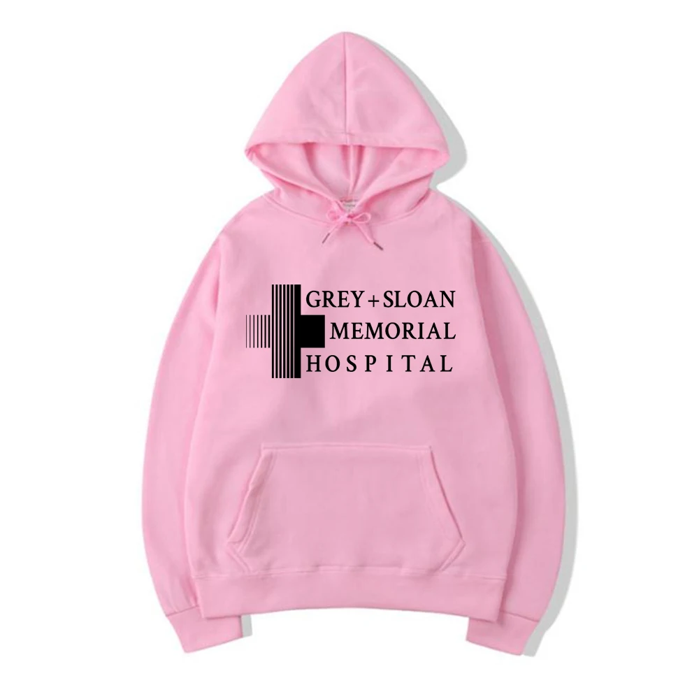 Grey's Anatomy Hoodie Grey Sloan Memorial Hospital Hoodies Unisex Long Sleeve Hooded Sweatshirt TV Show Pullover Casual Clothes