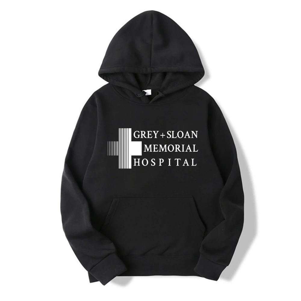 Grey's Anatomy Hoodie Grey Sloan Memorial Hospital Hoodies Unisex Long Sleeve Hooded Sweatshirt TV Show Pullover Casual Clothes