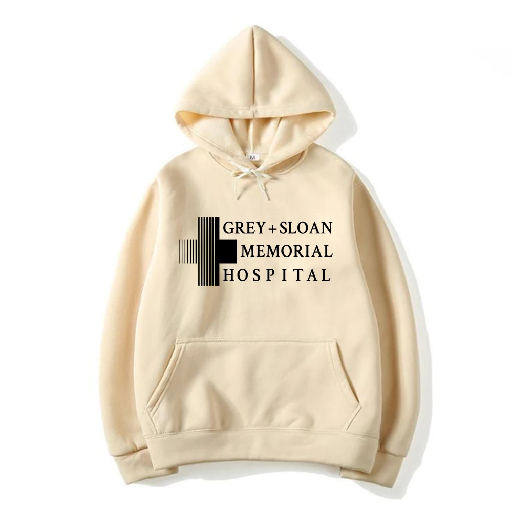Grey's Anatomy Hoodie Grey Sloan Memorial Hospital Hoodies Unisex Long Sleeve Hooded Sweatshirt TV Show Pullover Casual Clothes