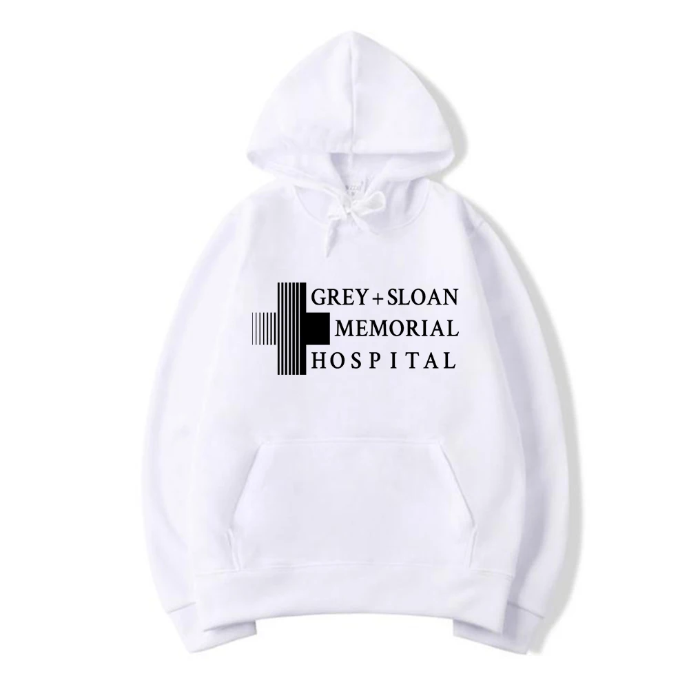 Grey's Anatomy Hoodie Grey Sloan Memorial Hospital Hoodies Unisex Long Sleeve Hooded Sweatshirt TV Show Pullover Casual Clothes