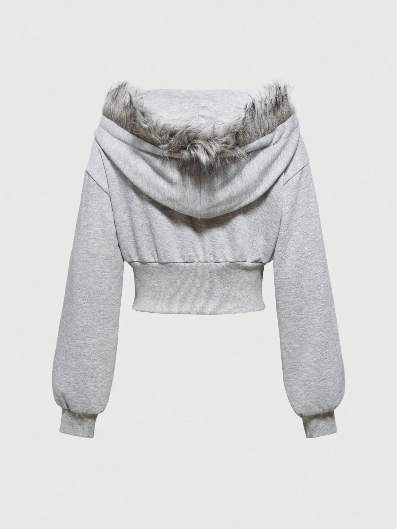Vintage Gothic Waist Slim Zipper Cardigan European American Fashion Harajuku Plush Hoodie Long Sleeve Short Emo Girls Casual Top