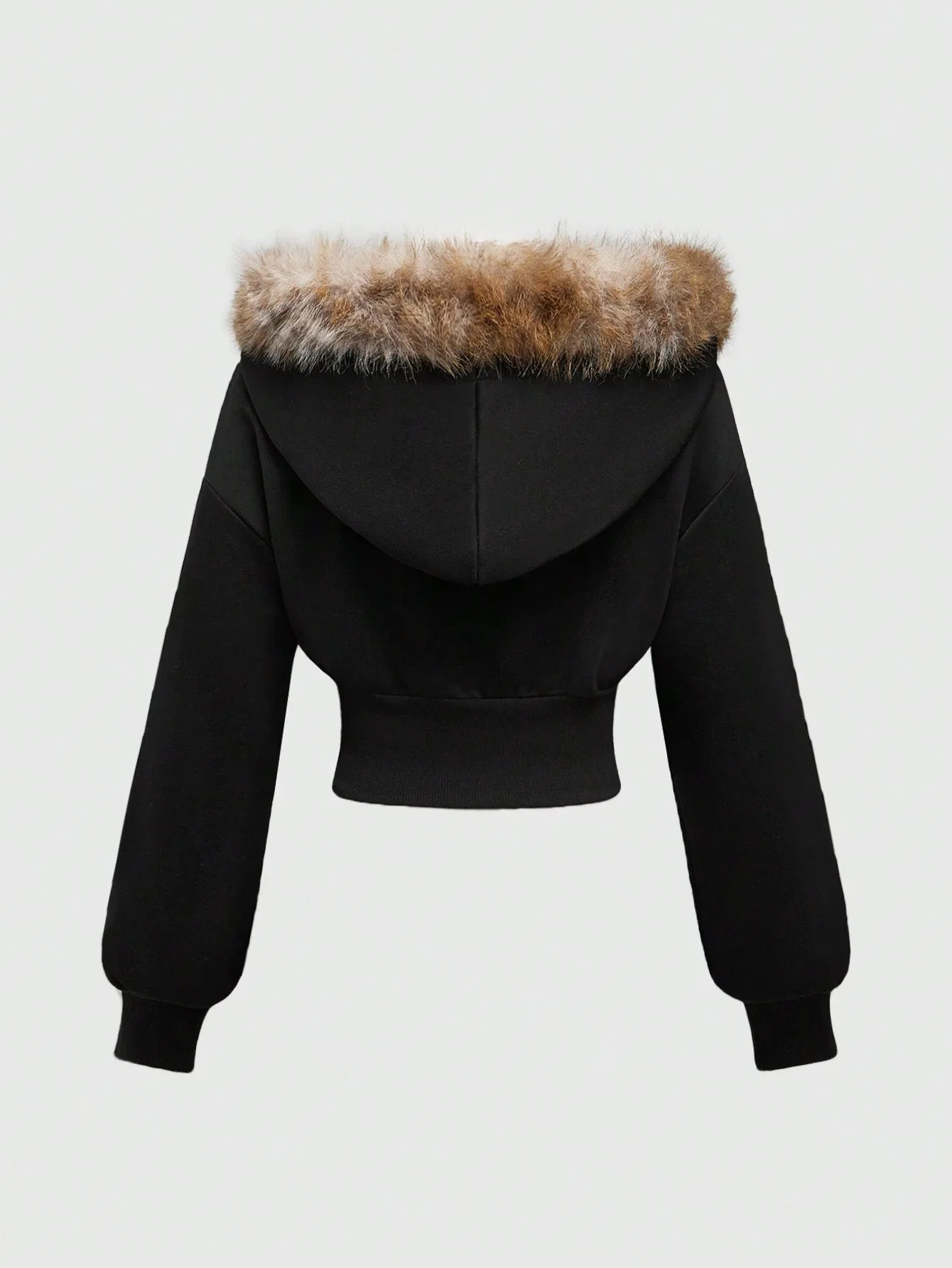 Vintage Gothic Waist Slim Zipper Cardigan European American Fashion Harajuku Plush Hoodie Long Sleeve Short Emo Girls Casual Top