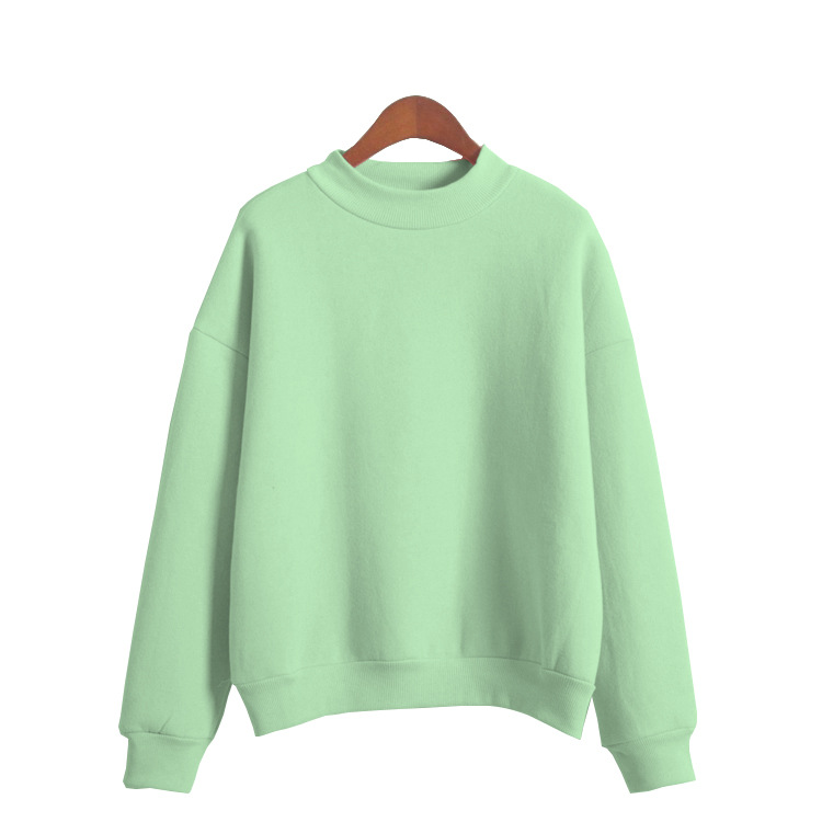 Woman Sweatshirts 2025 Sweet Korean O-neck Knitted Pullovers Thick Autumn Winter Candy Color Loose Hoodies Solid Womens Clothing