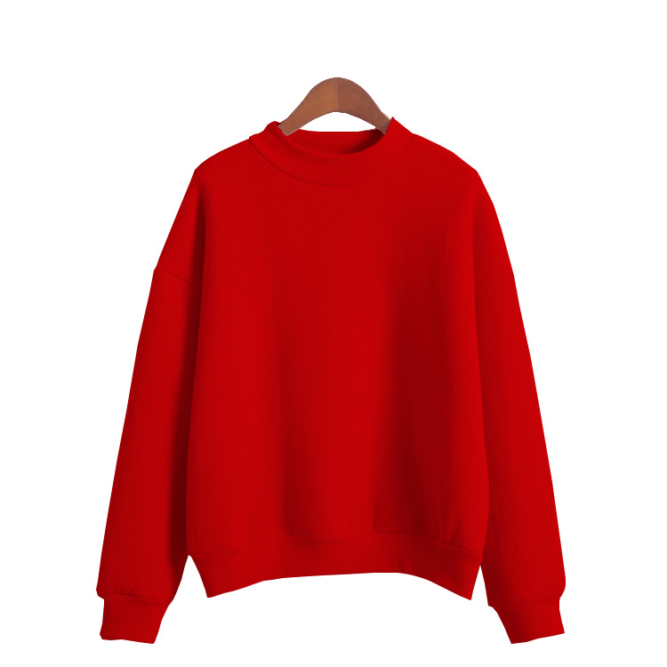 Woman Sweatshirts 2025 Sweet Korean O-neck Knitted Pullovers Thick Autumn Winter Candy Color Loose Hoodies Solid Womens Clothing