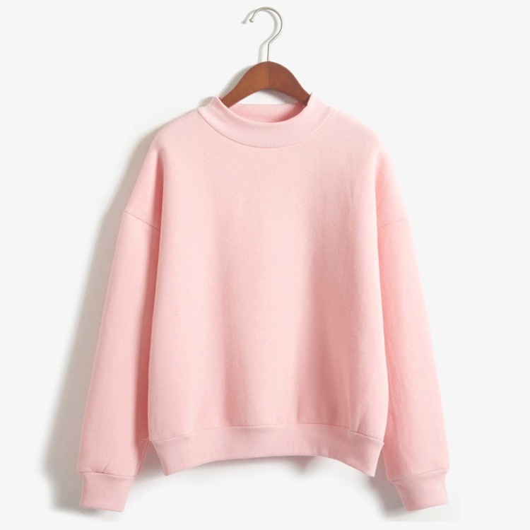 Woman Sweatshirts 2025 Sweet Korean O-neck Knitted Pullovers Thick Autumn Winter Candy Color Loose Hoodies Solid Womens Clothing