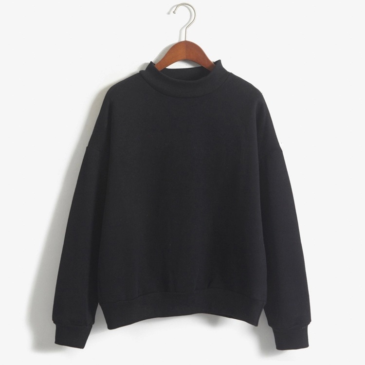 Woman Sweatshirts 2025 Sweet Korean O-neck Knitted Pullovers Thick Autumn Winter Candy Color Loose Hoodies Solid Womens Clothing