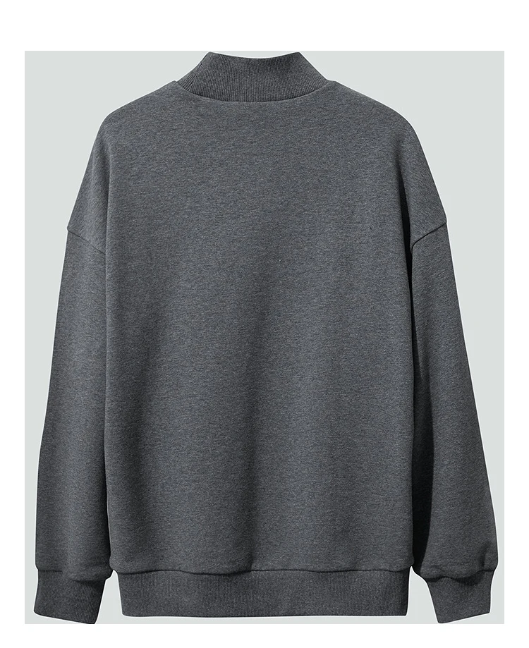 AMII Woman Sweatshirts 2025 Autumn New Minimalist Turtleneck Top Women Loose Knitted Christmas Cotton Female Sweatshirt 12544006