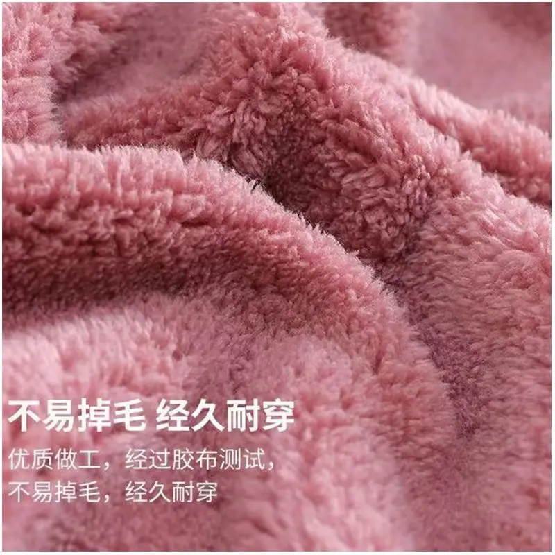 Rocker Fleece Sweatshirt Women Hooded Coral Fleece Jacket Autumn Winter Coat Warm Long Sleeve Zipper Sportswear Casual Loose