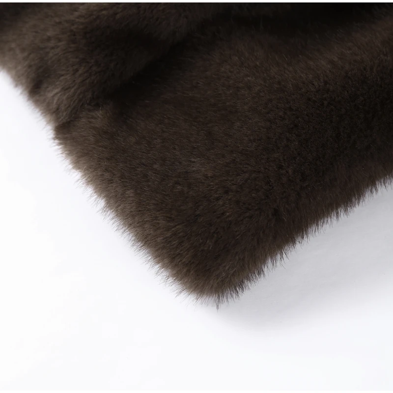 2026 Spring Autumn New Faux Fur Sweatshirt For Women Casual Stand Collar Long Sleeve Pockets Jumpers Female Chic Street Chic Top