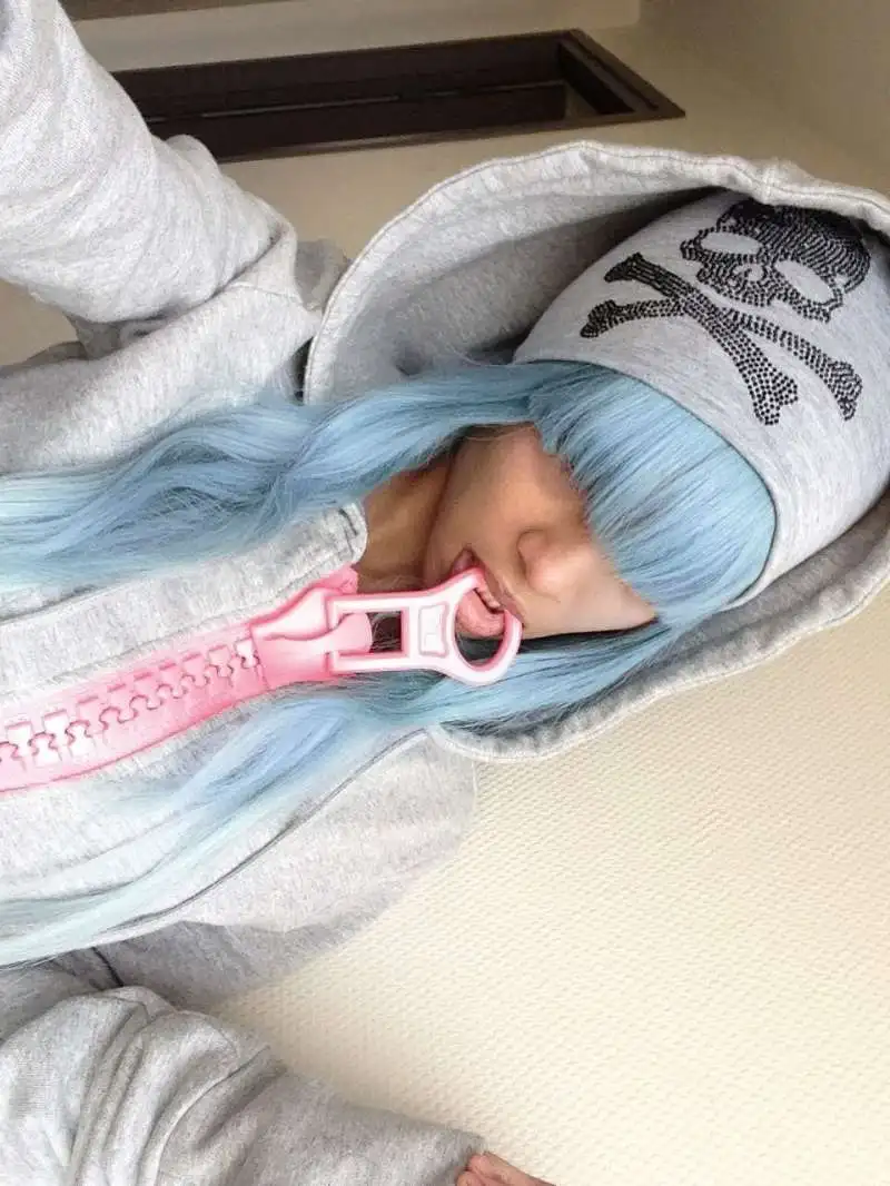 Y2K Vintage Giant Zipper Zip Up Hoodie Women Harajuku Slim Fit Cropped Sweatshirts Long Sleeve Chunky Zip Outerwear Streetwear