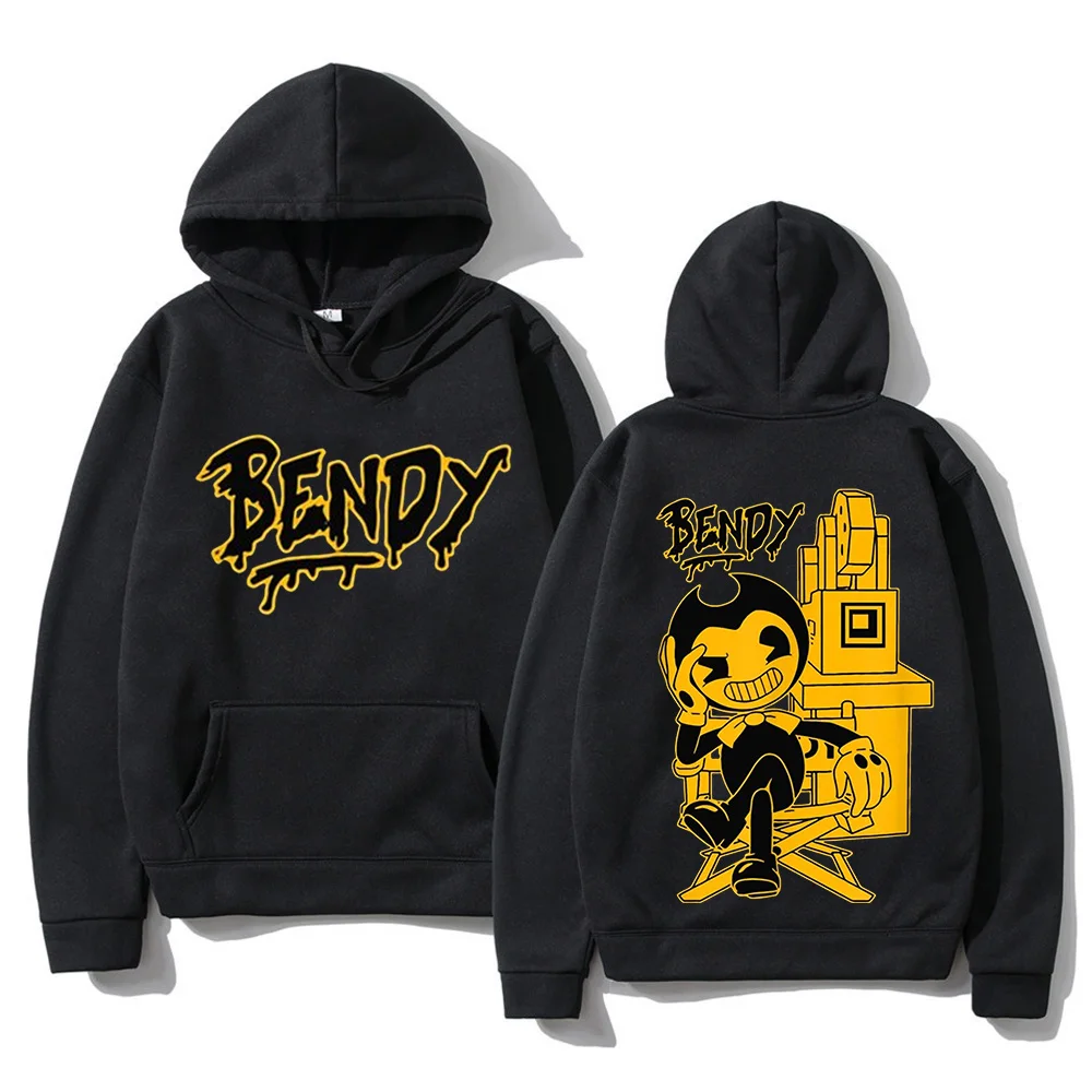 Game Bendy and The Ink Machine Hoodie Graphic Hoody Men Y2K Long Sleeve Streetwear Fashion Women Casual Clothing Loose Pullovers