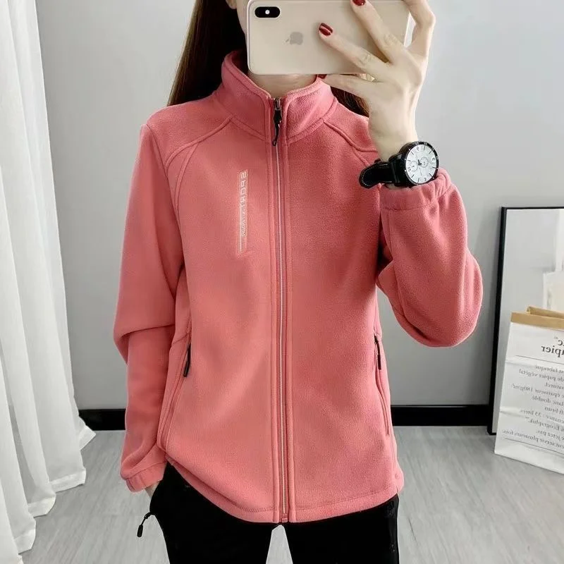 2025 Femme Leisure Stand-up Collar Sports Shirt Autumn Women Long Sleeves Sweatshirt Retro Ladies Large Size 5XL Fleece Outwear