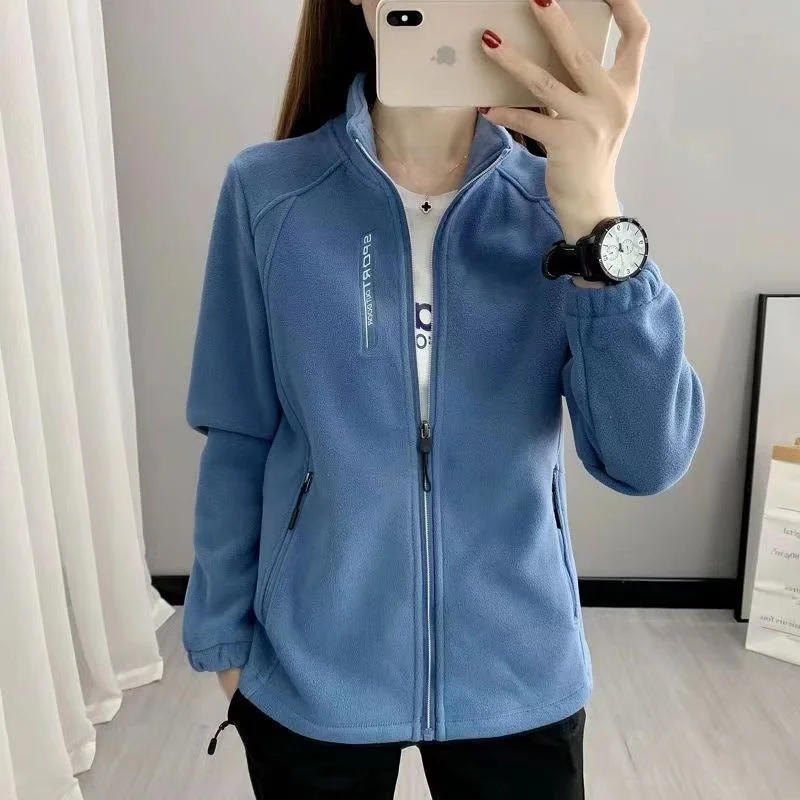 2025 Femme Leisure Stand-up Collar Sports Shirt Autumn Women Long Sleeves Sweatshirt Retro Ladies Large Size 5XL Fleece Outwear