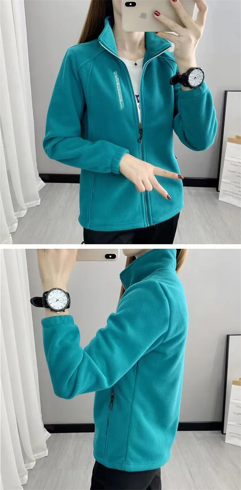 2025 Femme Leisure Stand-up Collar Sports Shirt Autumn Women Long Sleeves Sweatshirt Retro Ladies Large Size 5XL Fleece Outwear