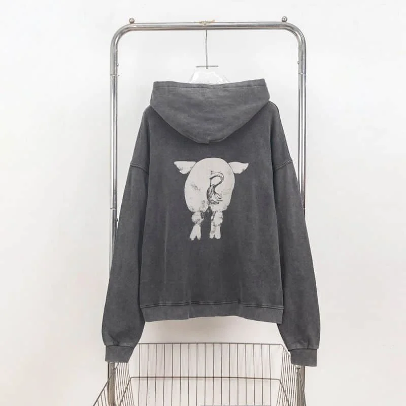 Oversized Hoodies for Women and Men Ins Trendy Zip Up Cardigan Hooded Coats Patchwork Printed Hooded Sweatshirts Jackets Autumn