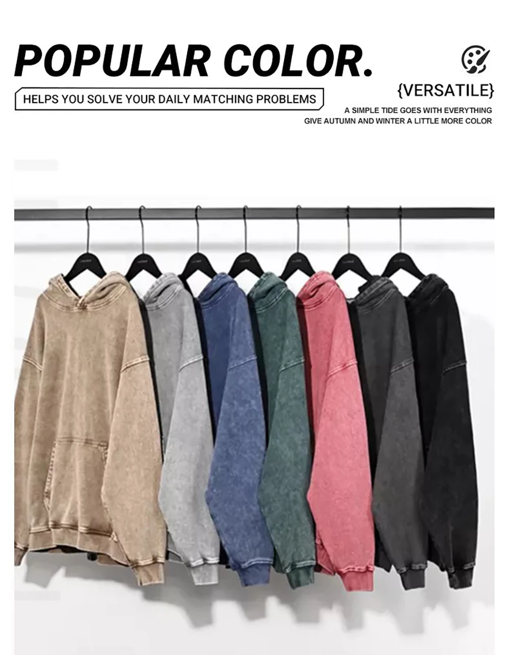 100% Cotton Couple Washed Hoodies Oversized Autumn Women Hoody Comfortable Family Pullovers Loose Team Casual Woman Clothing