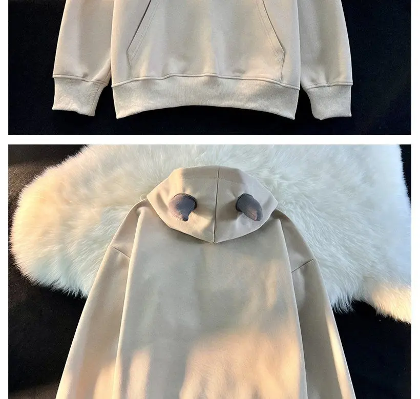 High Quality Embroidery Bat Hip Hop Graphic Hoodie Men Women Oversized Sweatshirt Couples Korean Style Winter Tops Loose Casual