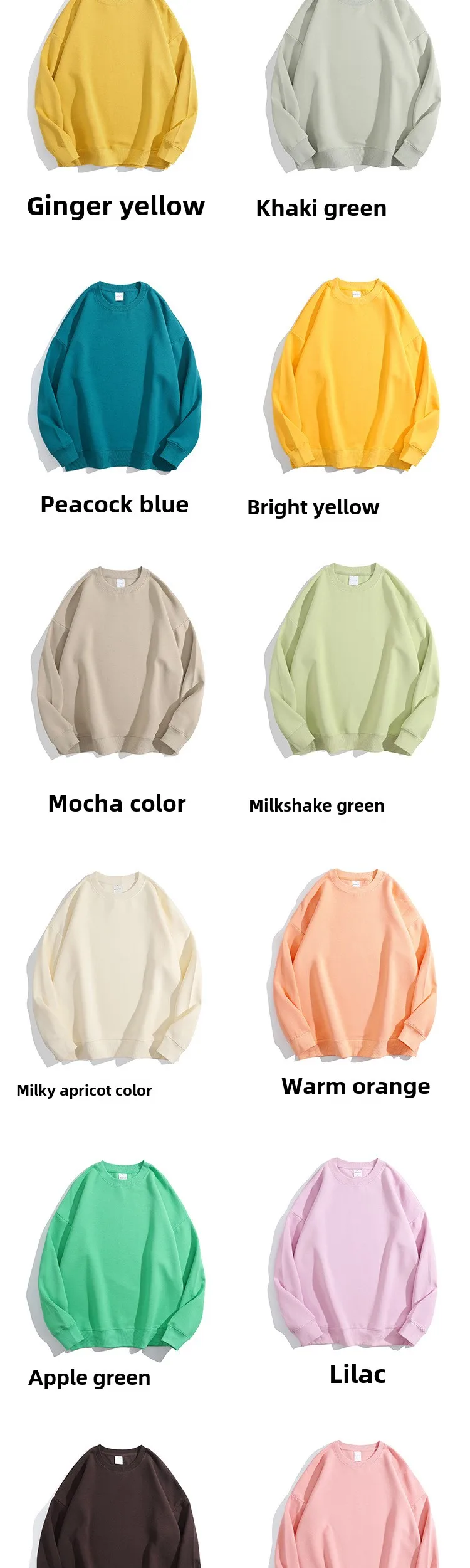 Spring Oversize Sweatshirts for Women O Neck Cotton Solid Hoodie Long Sleeve Tops Loose Women's